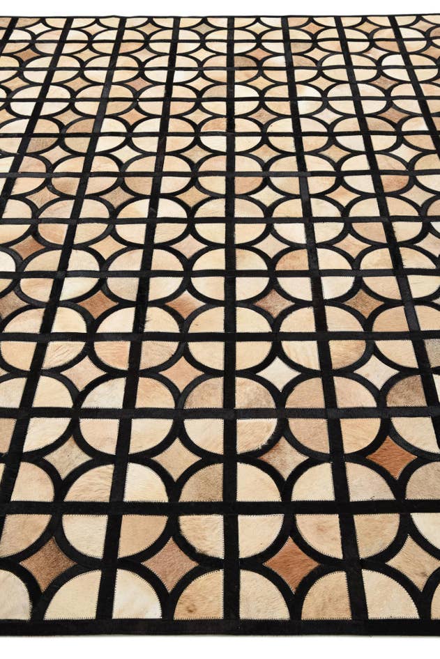 Detail image of 8' 1 x 10' Cowhide Leather Rug