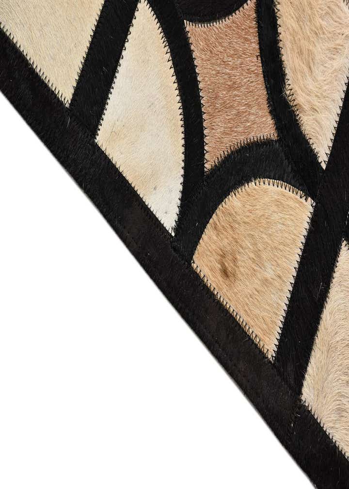 8' 1 x 10' Cowhide Leather Rug