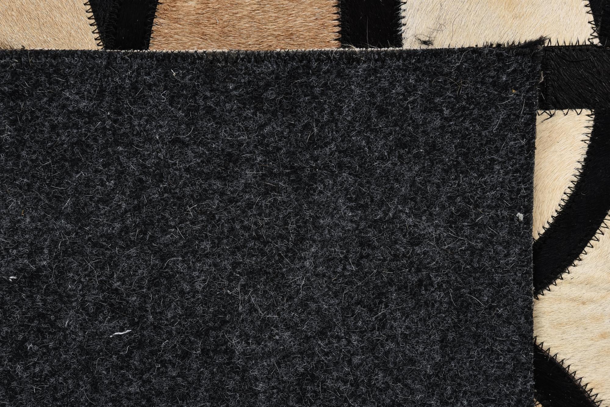 8' 1 x 10' Cowhide Leather Rug