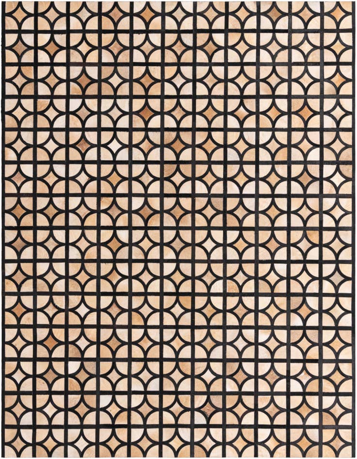 Detail image of 8' 1 x 10' Cowhide Leather Rug