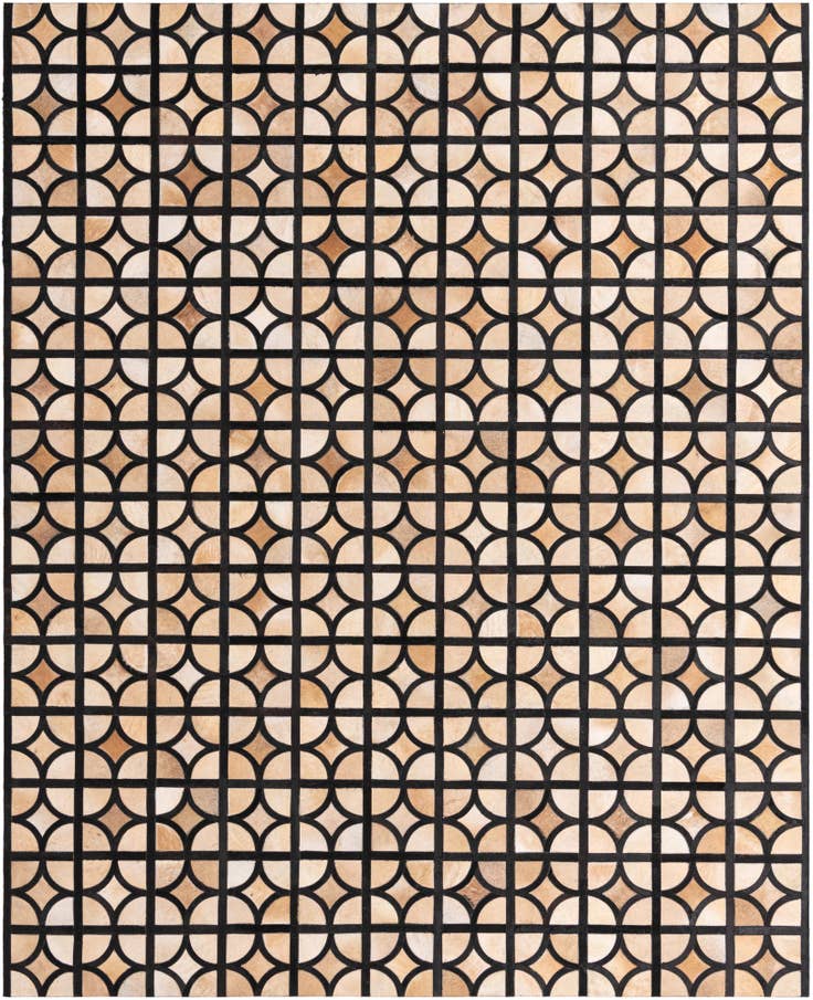 Detail image of 8' 1 x 10' Cowhide Leather Rug