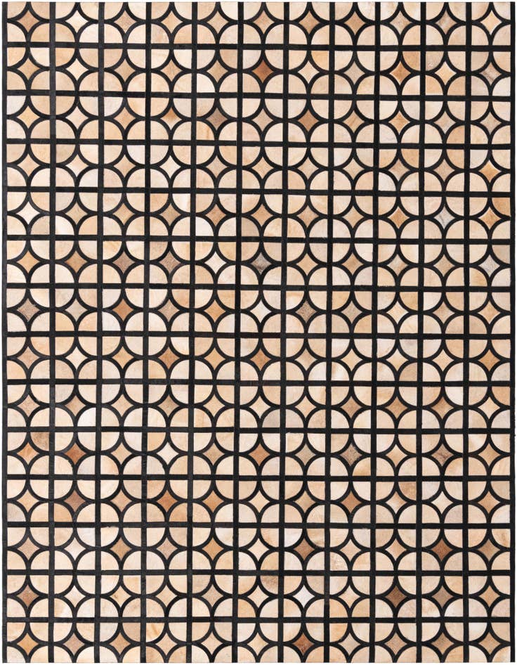 Detail image of 8' 1 x 10' Cowhide Leather Rug
