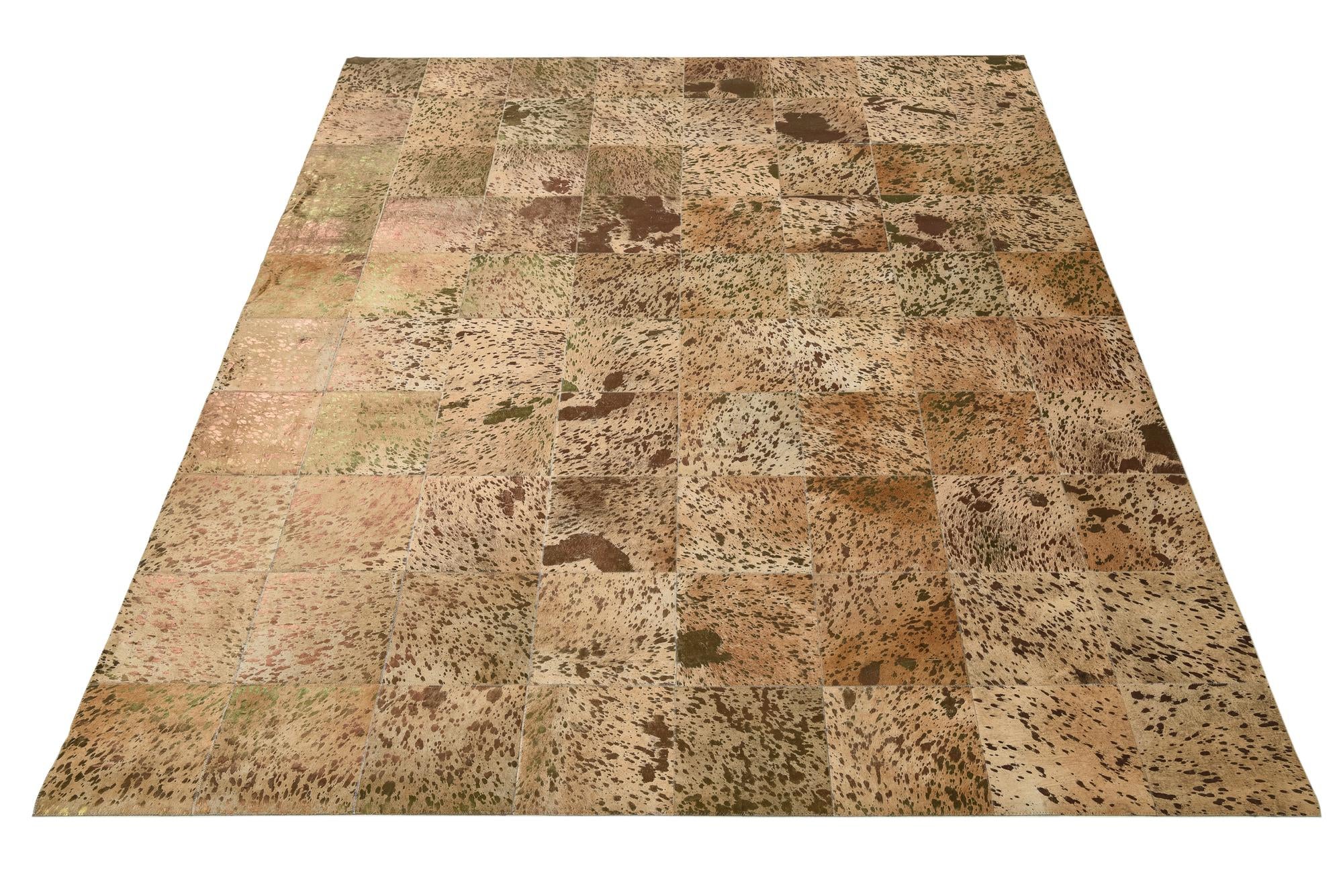8' 1 x 10' 1 Cowhide Leather Rug