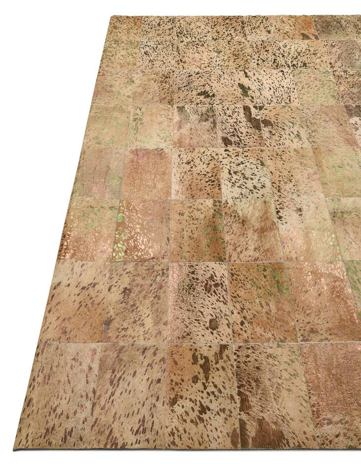 Detail image of 8' 1 x 10' 1 Cowhide Leather Rug