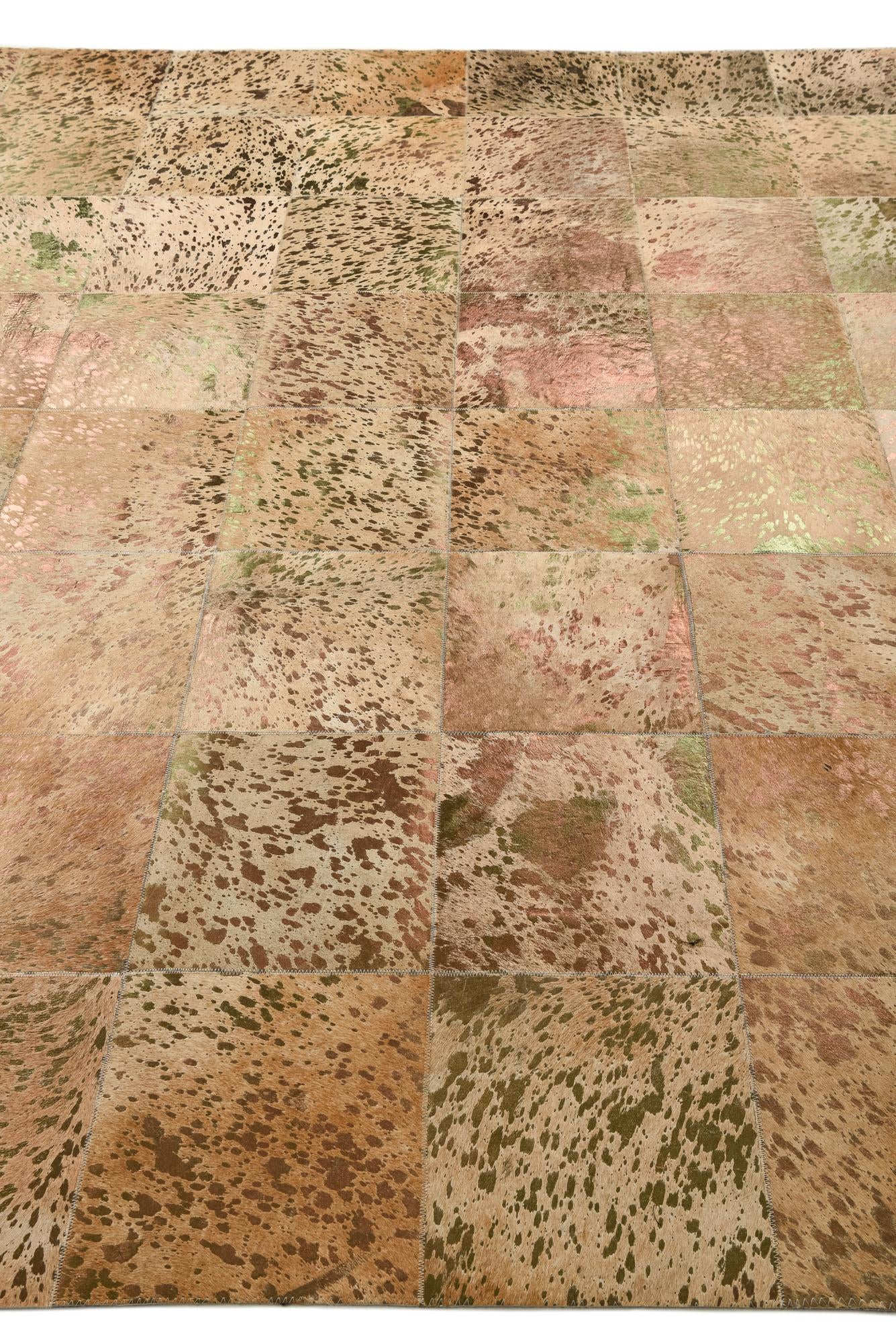 8' 1 x 10' 1 Cowhide Leather Rug