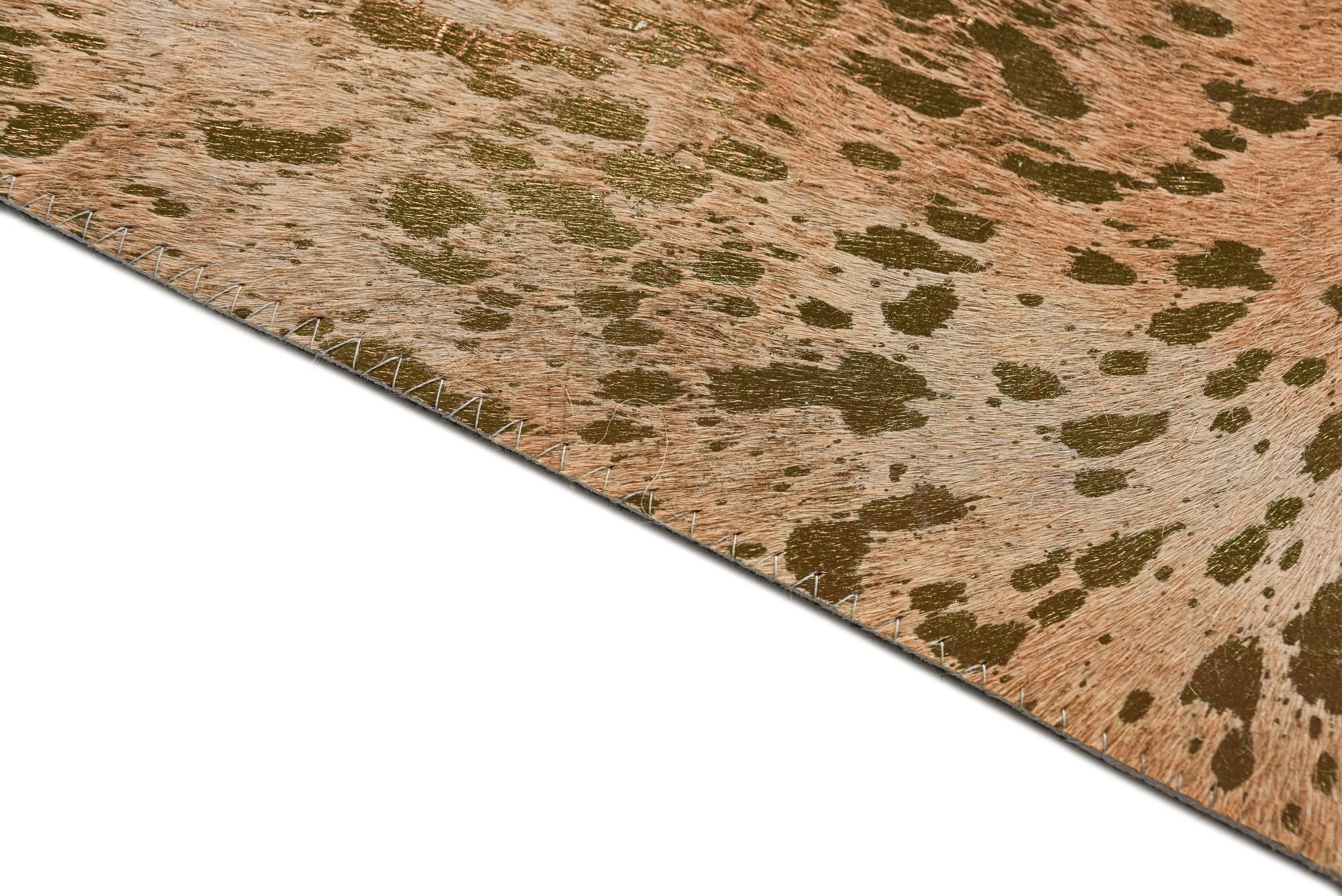 8' 1 x 10' 1 Cowhide Leather Rug
