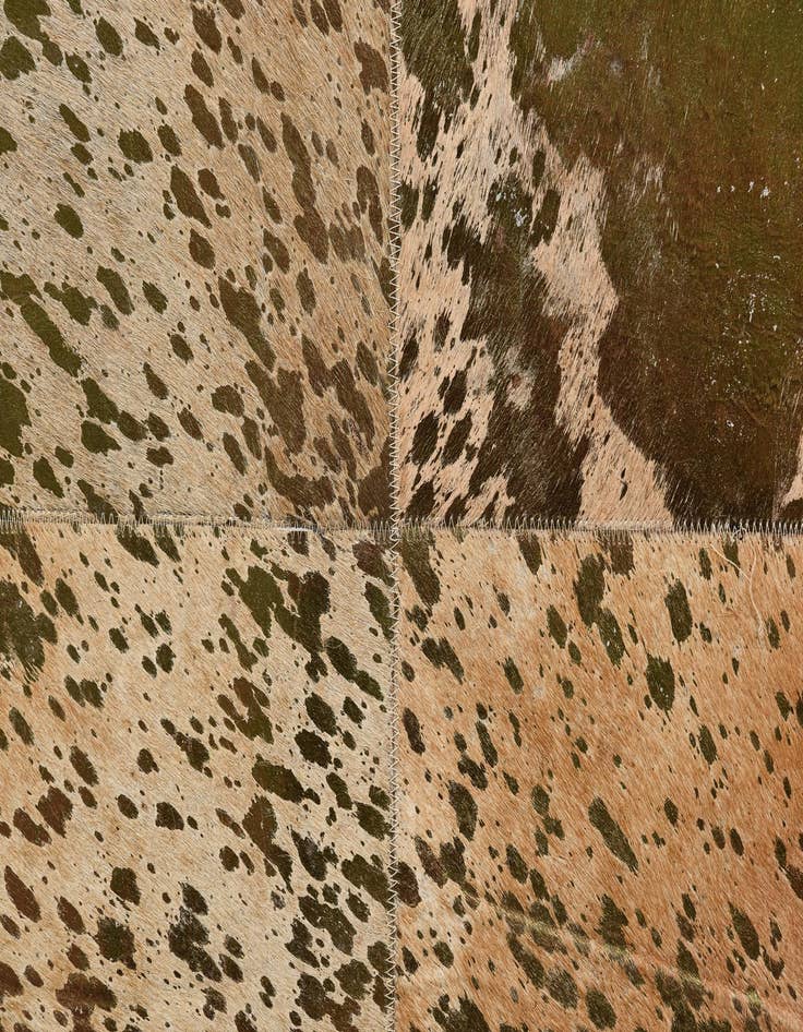 Detail image of 8' 1 x 10' 1 Cowhide Leather Rug