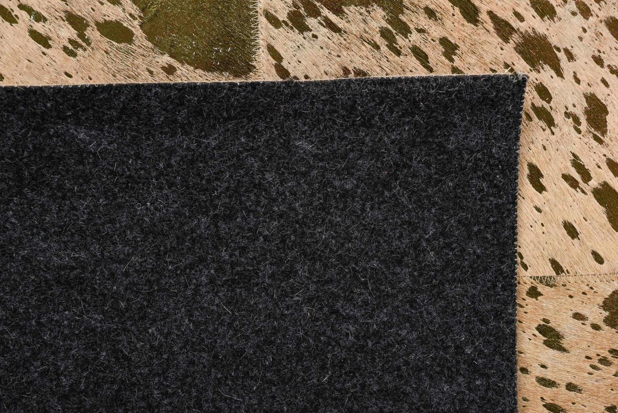 8' 1 x 10' 1 Cowhide Leather Rug