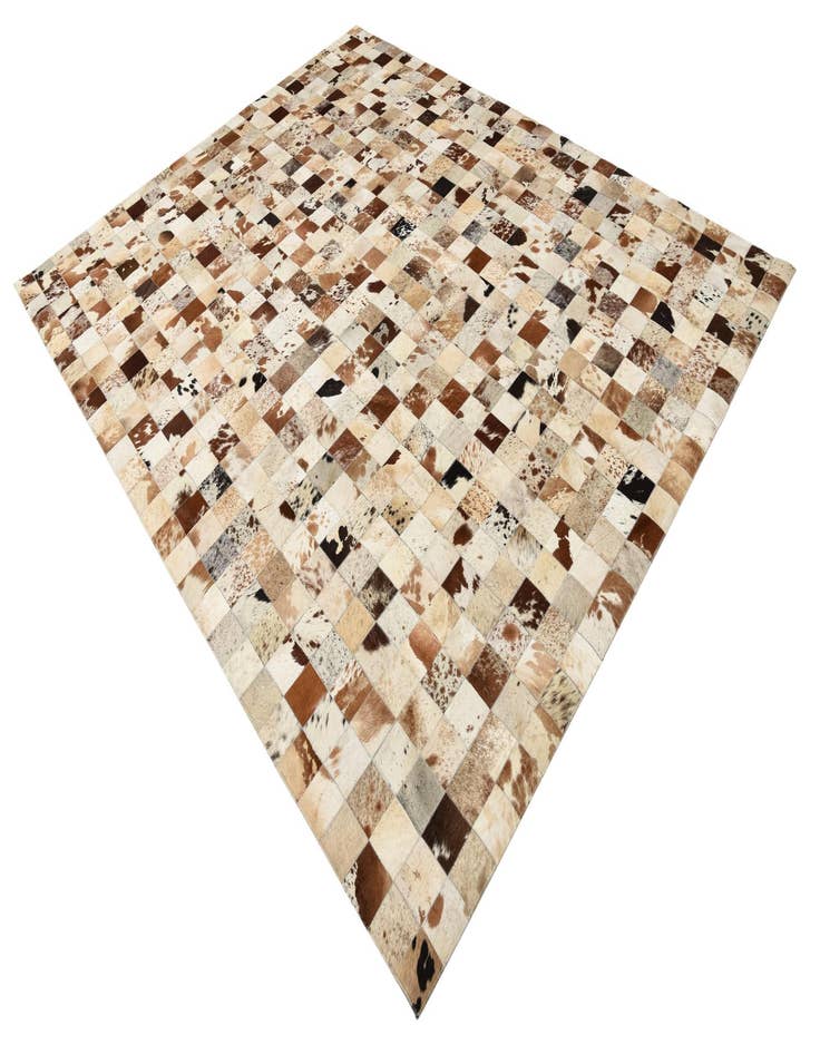 Detail image of 8' x 9' 10 Cowhide Leather Rug