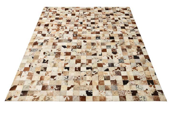 8' x 9' 10 Cowhide Leather Rug