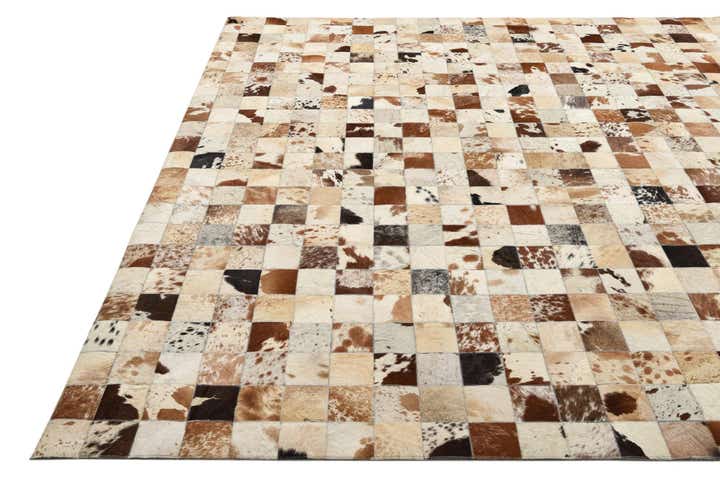 8' x 9' 10 Cowhide Leather Rug