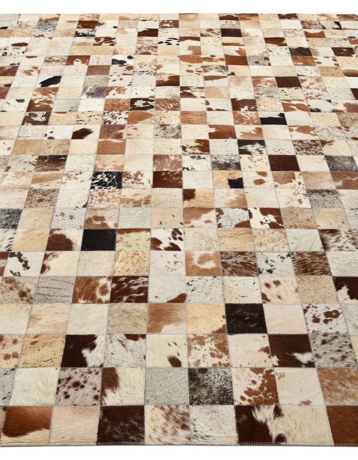 Detail image of 8' x 9' 10 Cowhide Leather Rug