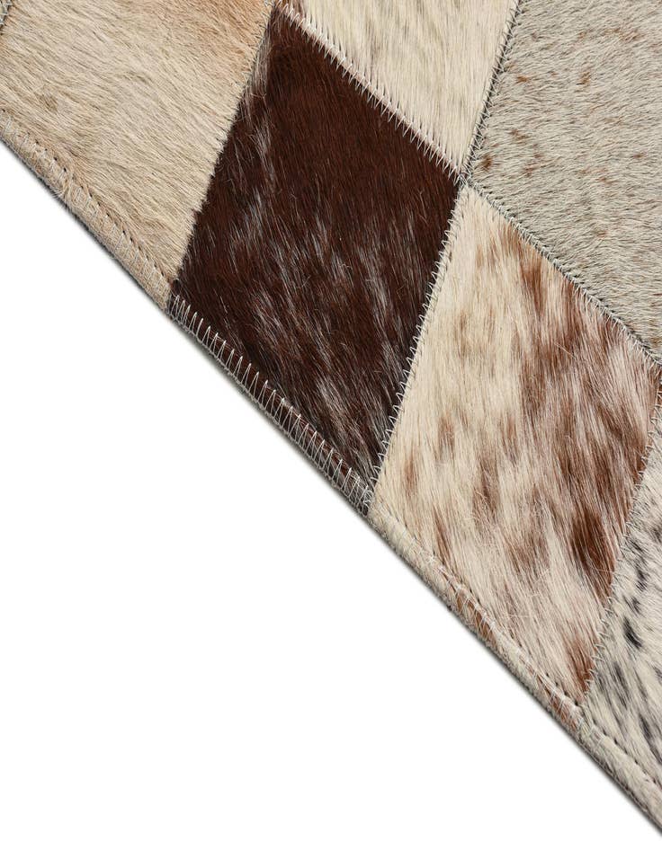 Detail image of 8' x 9' 10 Cowhide Leather Rug