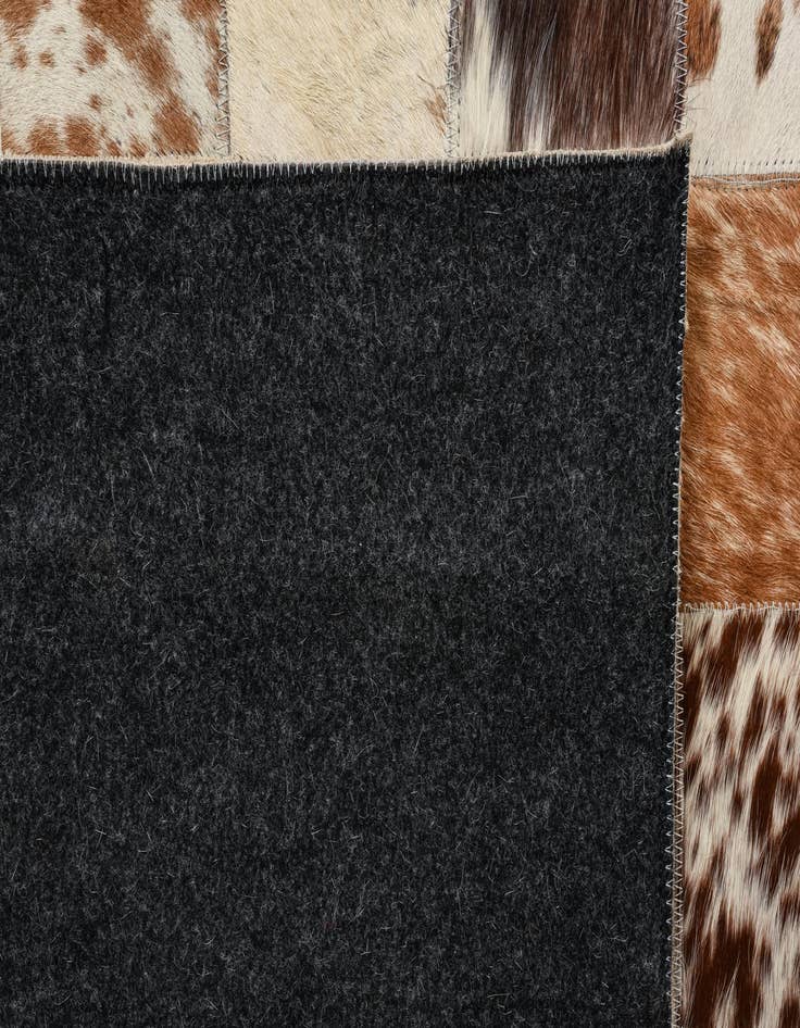 Detail image of 8' x 9' 10 Cowhide Leather Rug