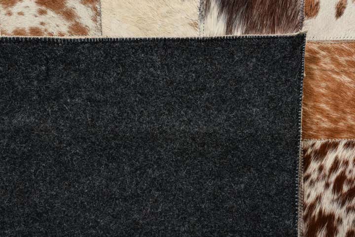 8' x 9' 10 Cowhide Leather Rug
