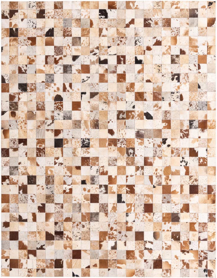 Detail image of 8' x 9' 10 Cowhide Leather Rug