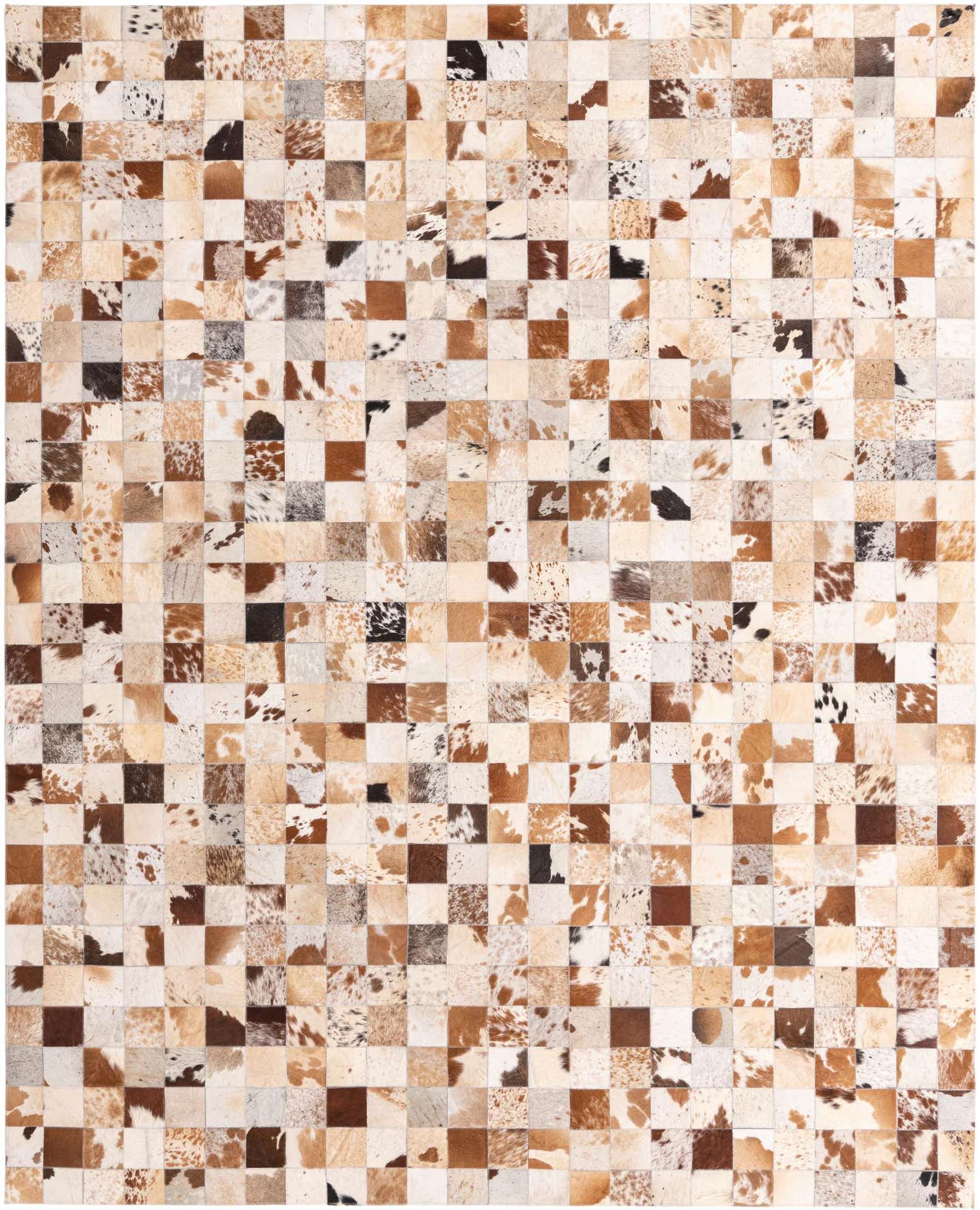 8' x 9' 10 Cowhide Leather Rug