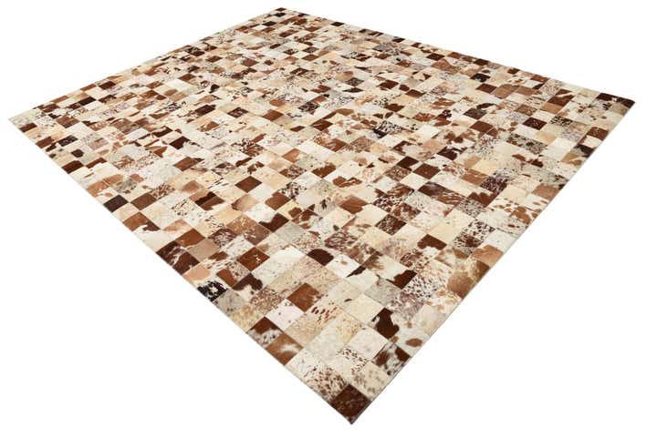 8' x 9' 10 Cowhide Leather Rug