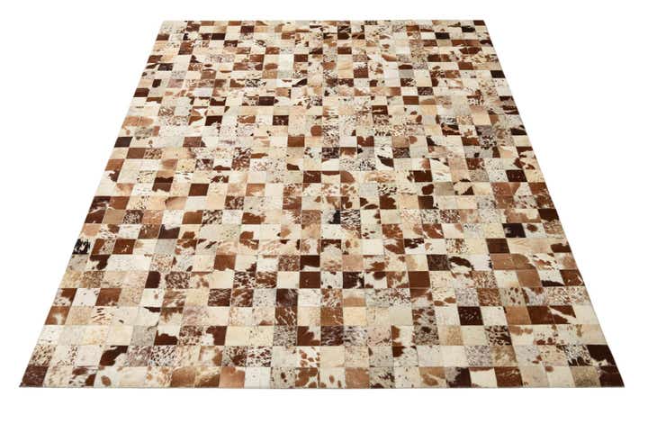 8' x 9' 10 Cowhide Leather Rug