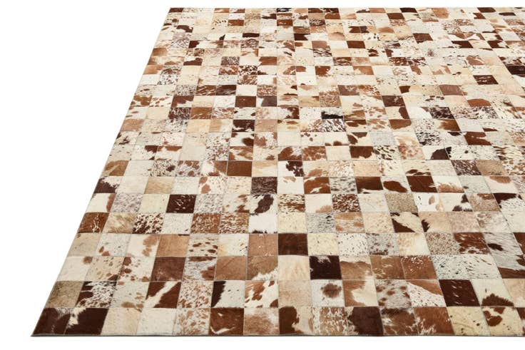 Detail image of 8' x 9' 10 Cowhide Leather Rug
