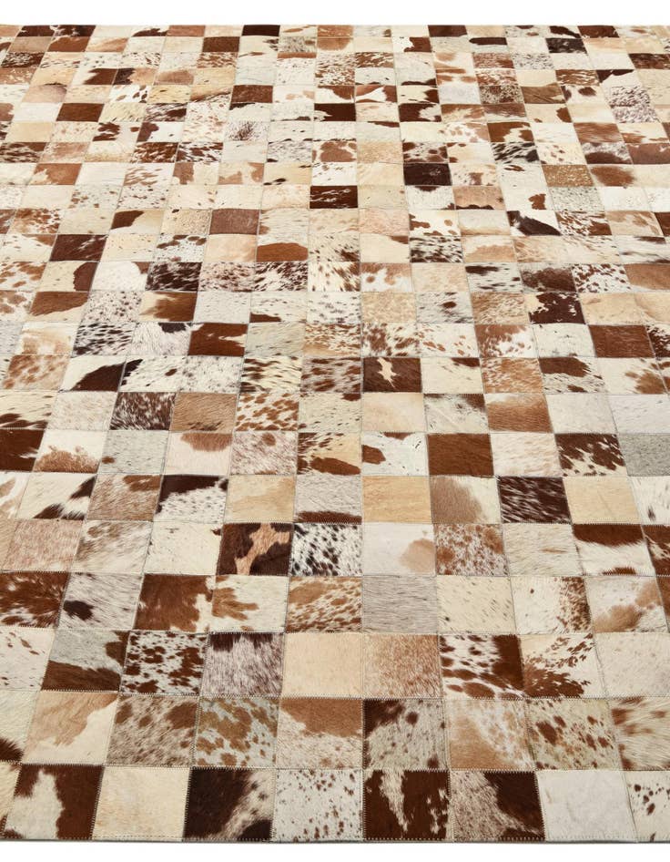 Detail image of 8' x 9' 10 Cowhide Leather Rug