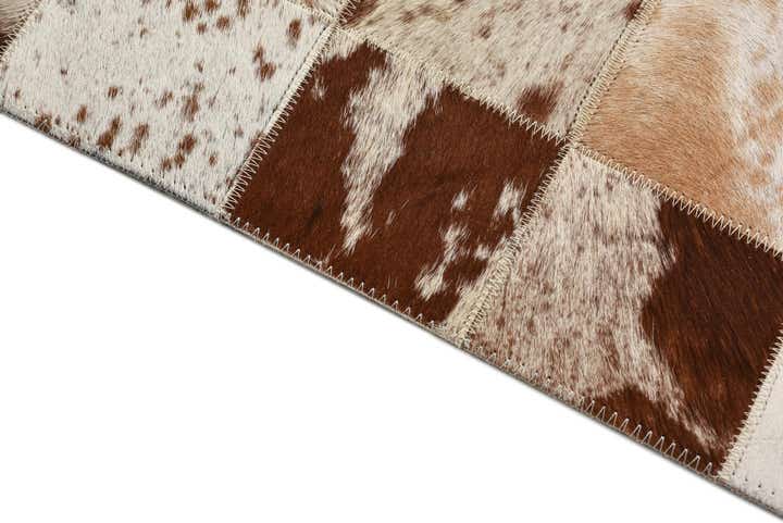8' x 9' 10 Cowhide Leather Rug