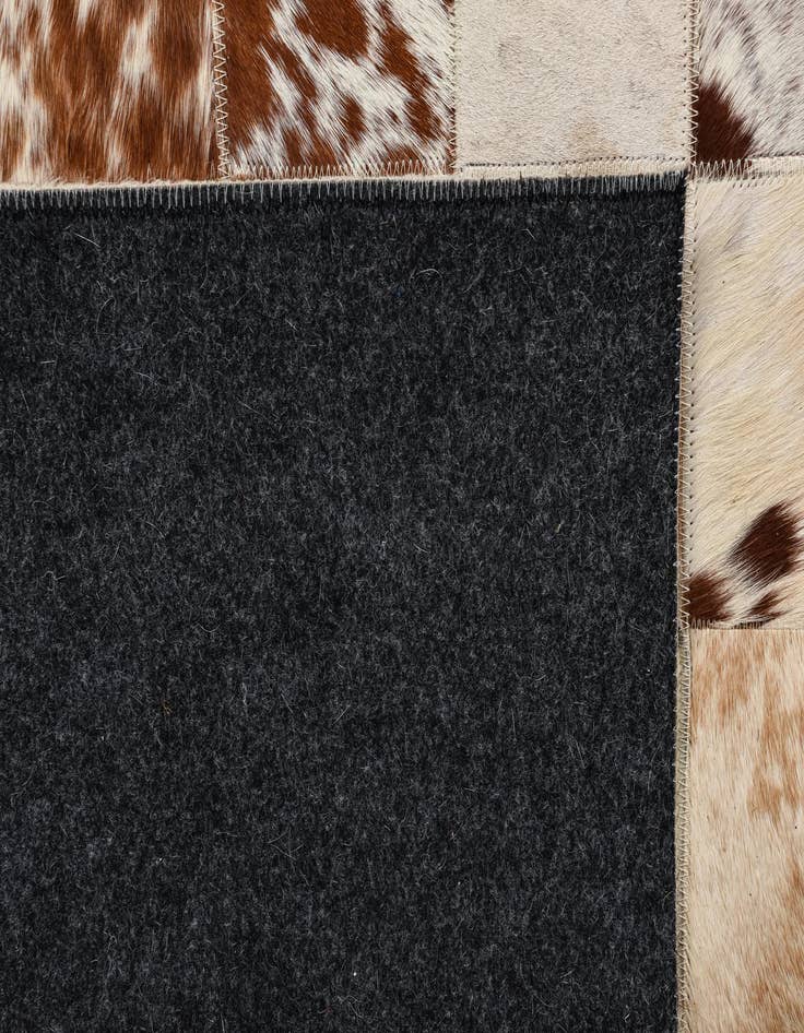 Detail image of 8' x 9' 10 Cowhide Leather Rug