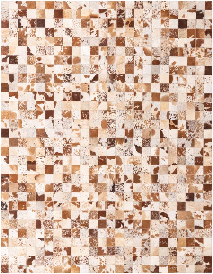 Detail image of 8' x 9' 10 Cowhide Leather Rug