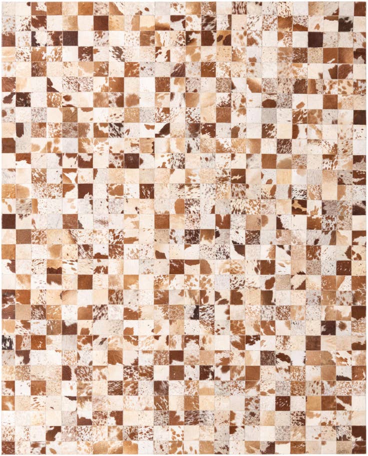 Detail image of 8' x 9' 10 Cowhide Leather Rug