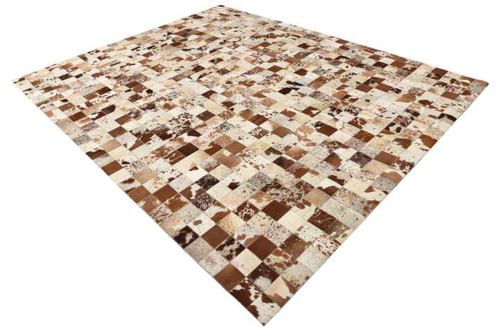 8' x 10' Cowhide Leather Rug