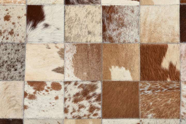 8' x 10' Cowhide Leather Rug