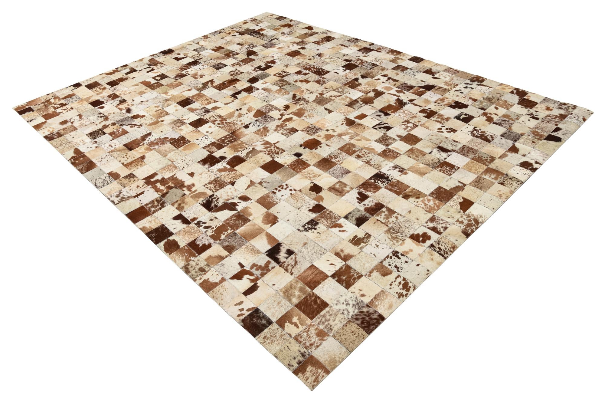 8' x 9' 10 Cowhide Leather Rug