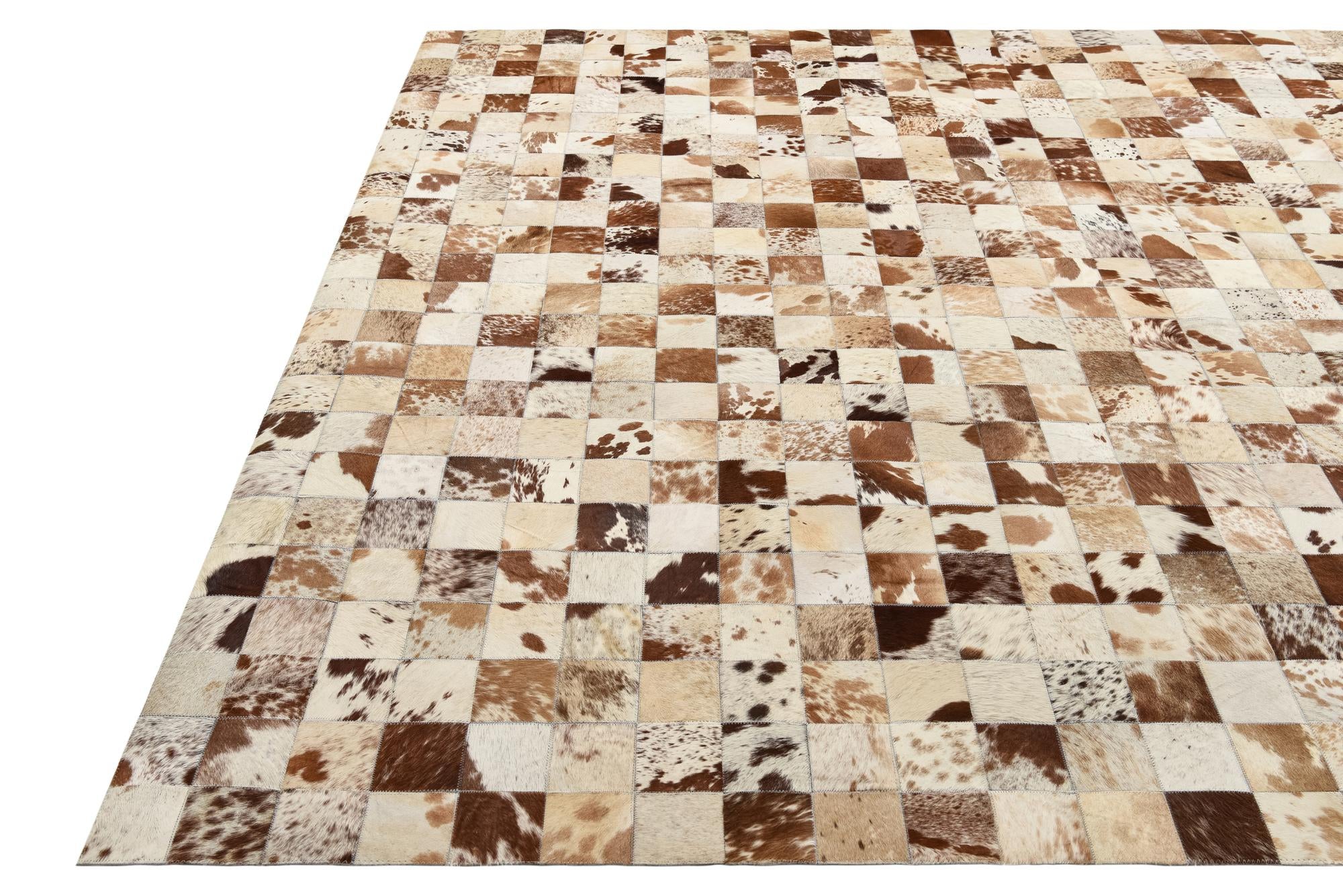8' x 9' 10 Cowhide Leather Rug