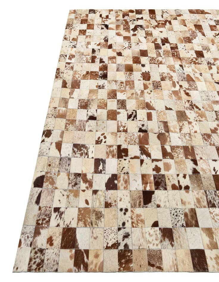 Detail image of 8' x 9' 10 Cowhide Leather Rug