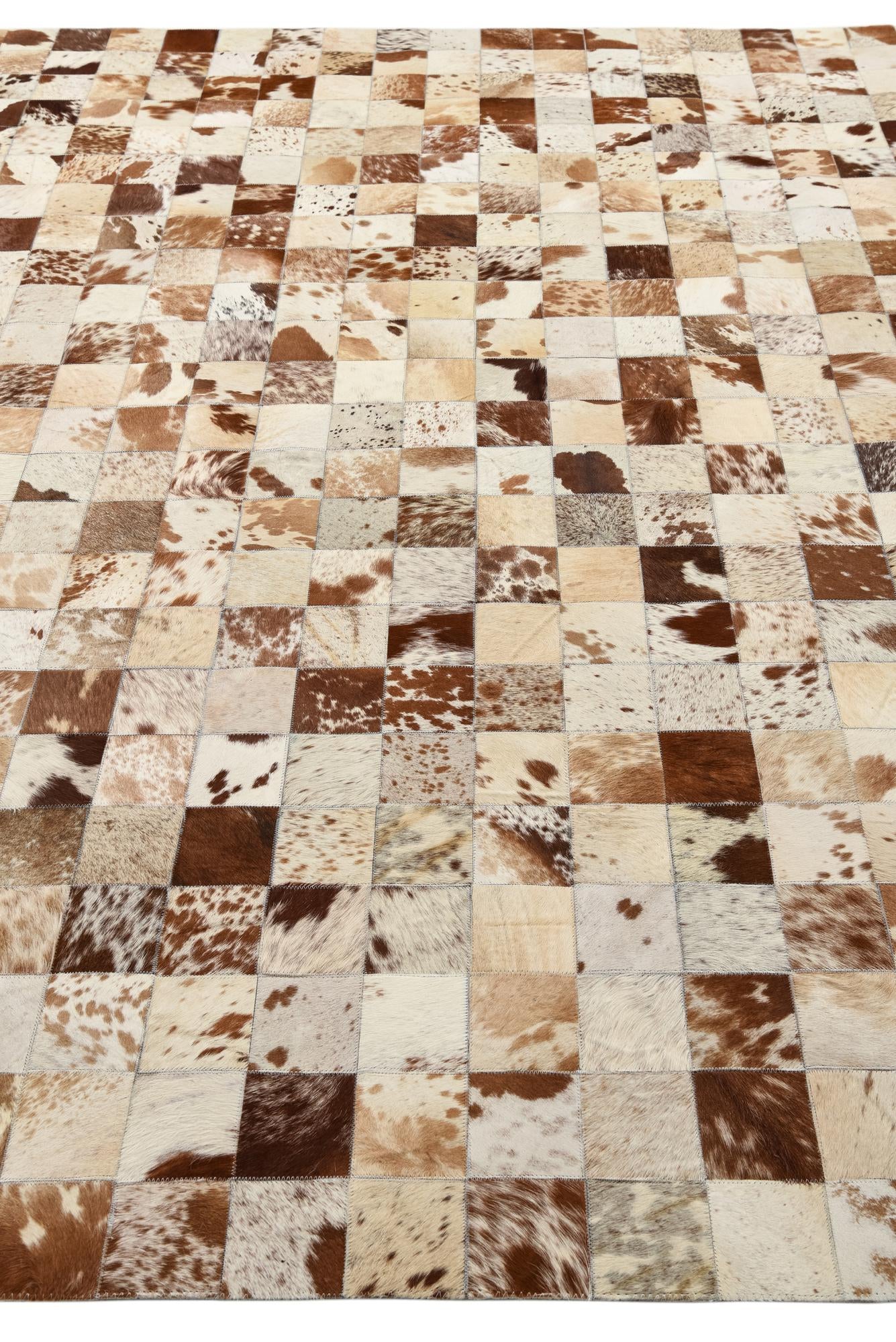 8' x 9' 10 Cowhide Leather Rug