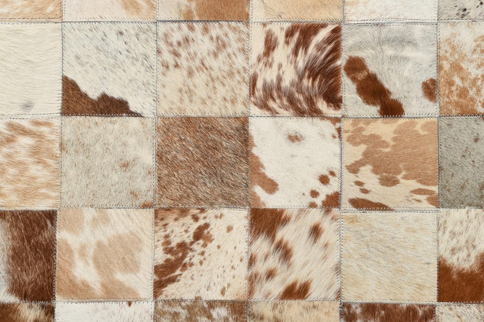 8' x 9' 10 Cowhide Leather Rug