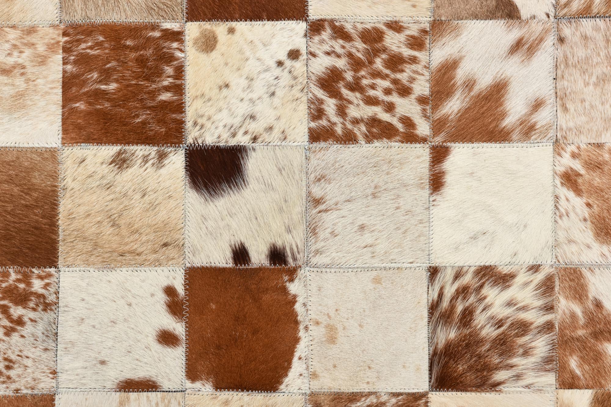 8' x 9' 10 Cowhide Leather Rug