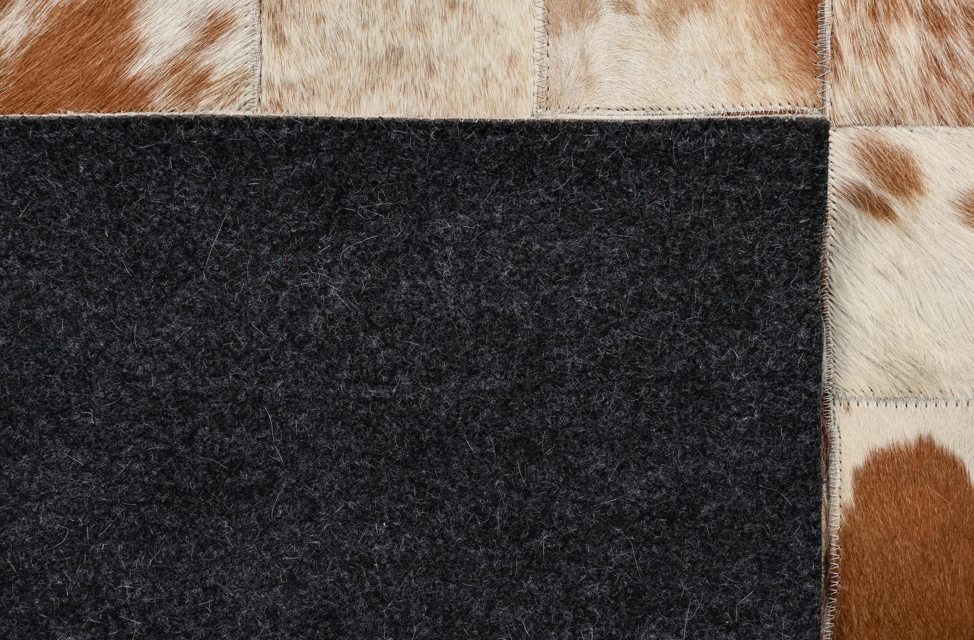 8' x 9' 10 Cowhide Leather Rug