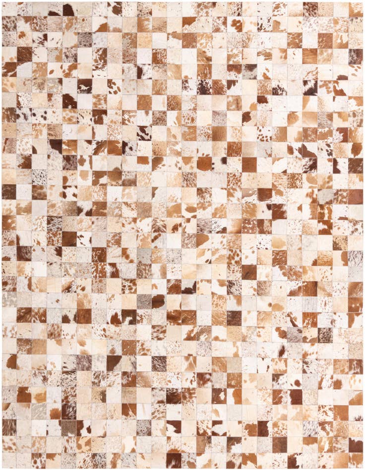 Detail image of 8' x 9' 10 Cowhide Leather Rug