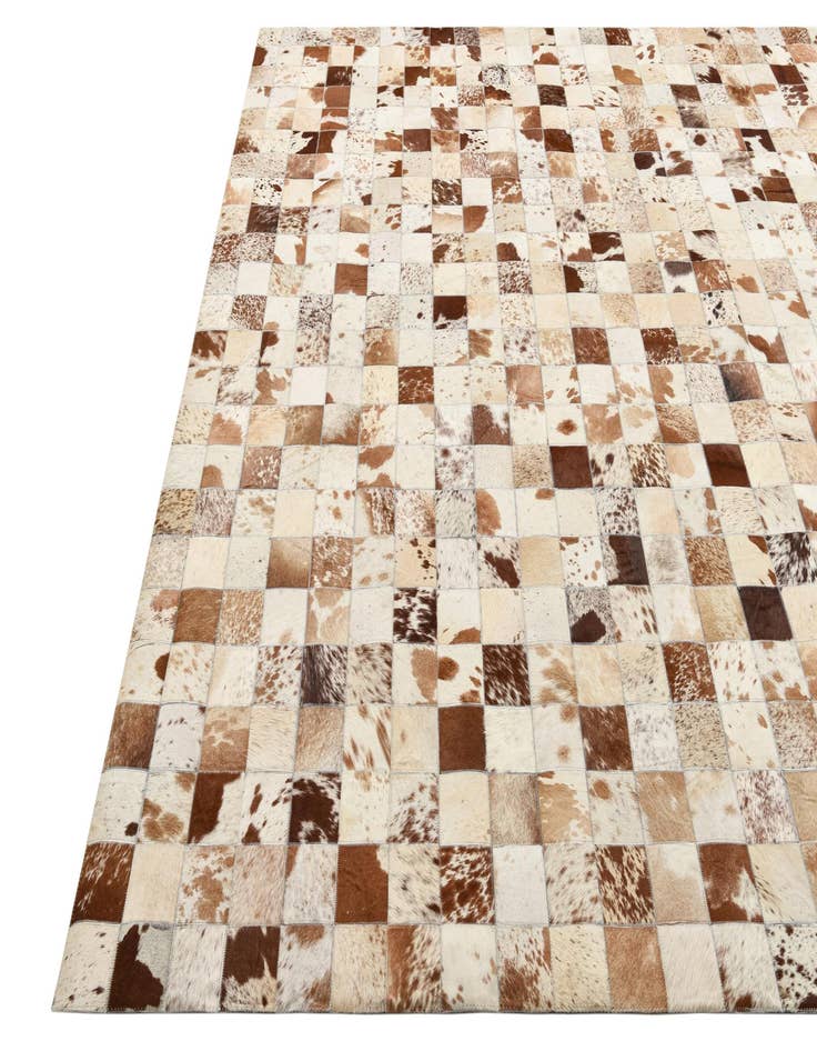 Detail image of 8' 1 x 10' Cowhide Leather Rug