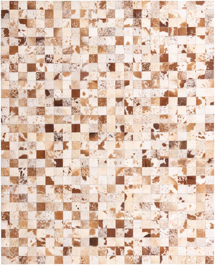 Detail image of 8' 1 x 10' Cowhide Leather Rug