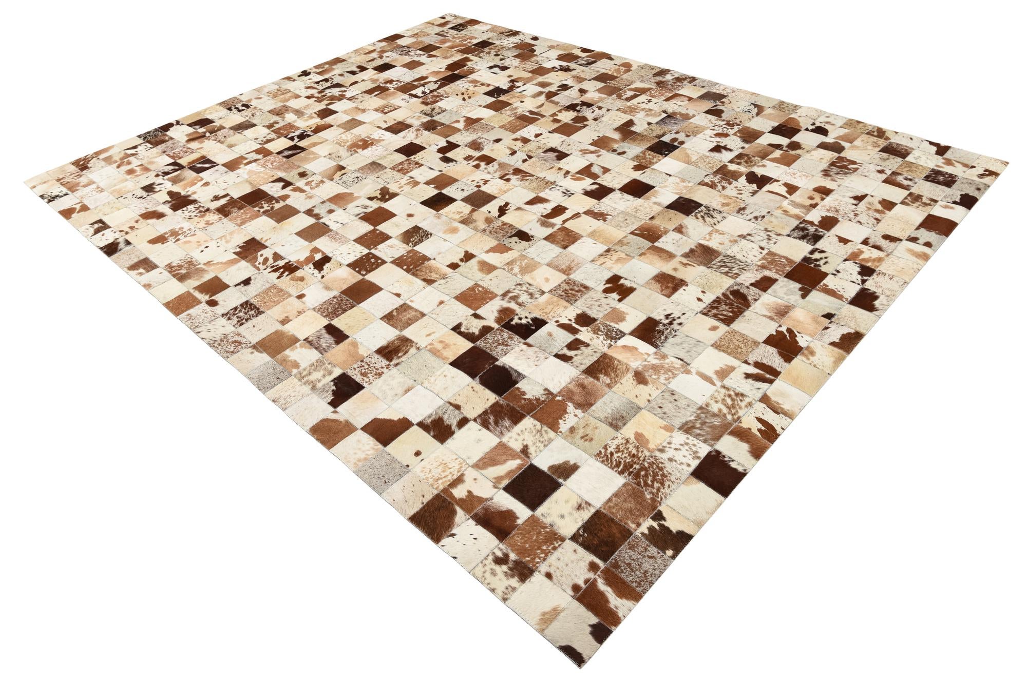 8' x 10' Cowhide Leather Rug