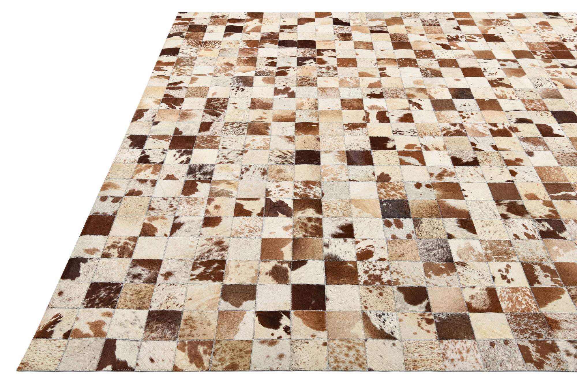 8' x 10' Cowhide Leather Rug