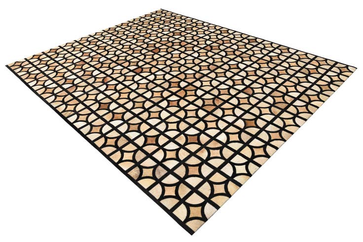 Detail image of 8' 2 x 10' Cowhide Leather Rug