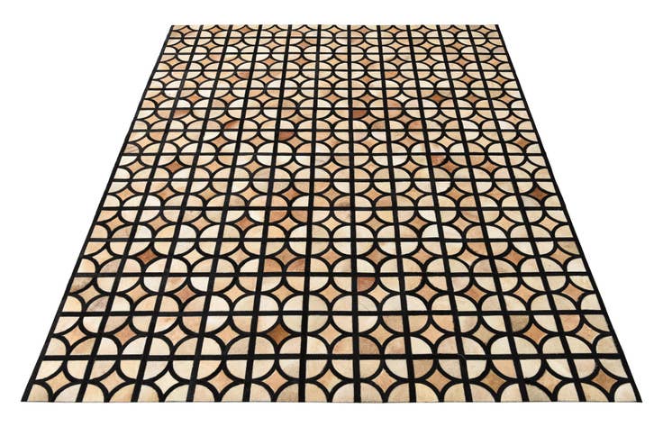 Detail image of 8' 2 x 10' Cowhide Leather Rug