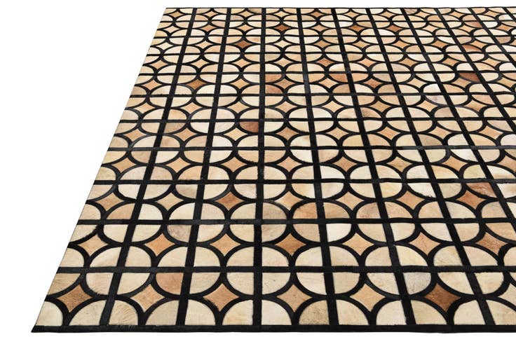 Detail image of 8' 2 x 10' Cowhide Leather Rug
