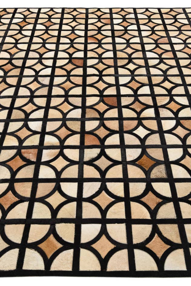Detail image of 8' 2 x 10' Cowhide Leather Rug
