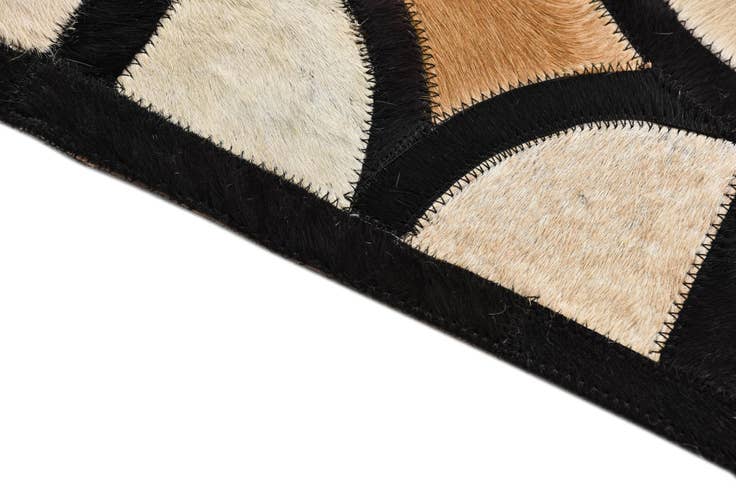 Detail image of 8' 2 x 10' Cowhide Leather Rug