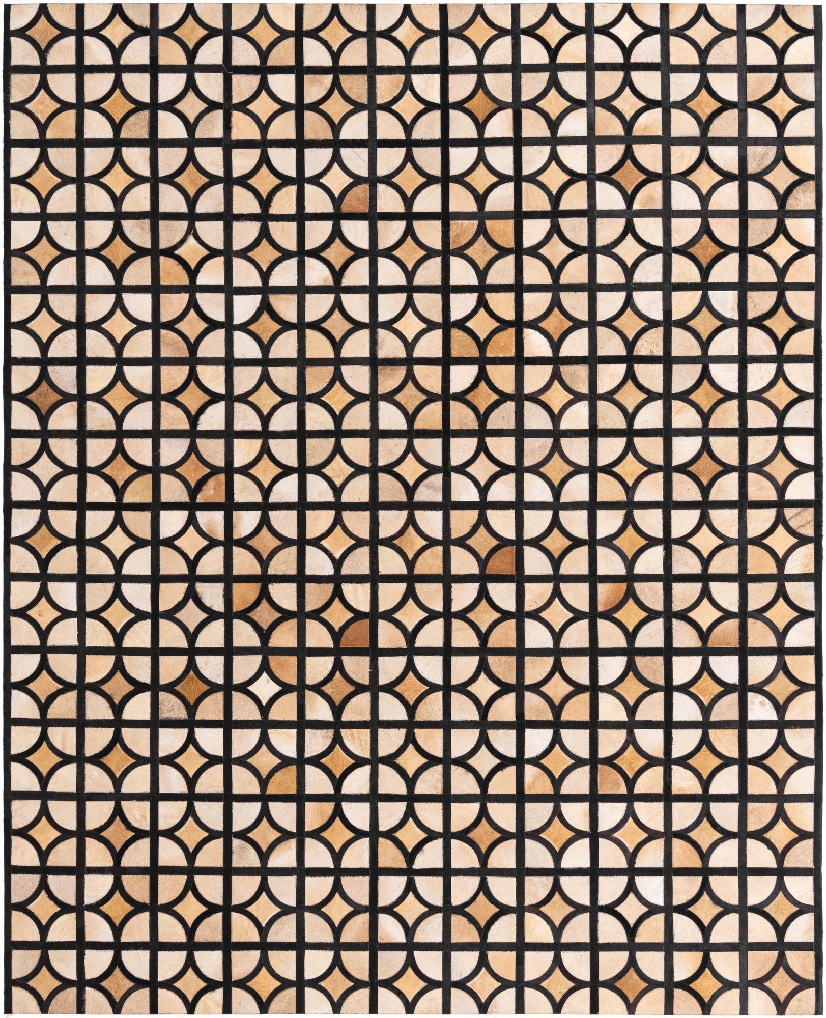 8' 2 x 10' Cowhide Leather Rug