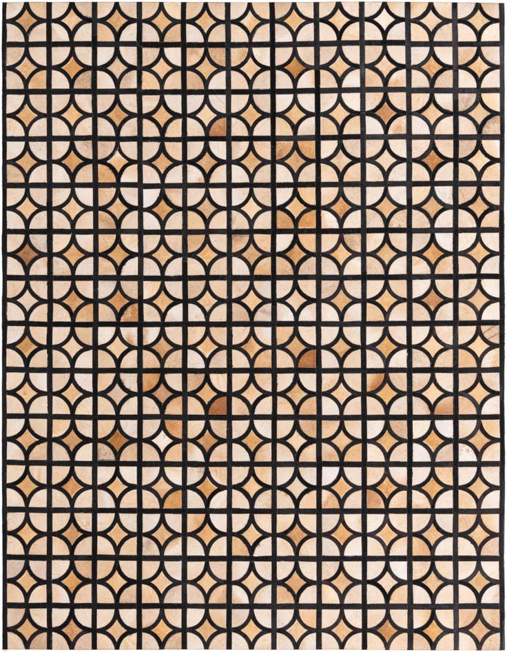 Detail image of 8' 2 x 10' Cowhide Leather Rug